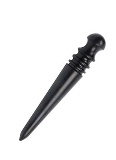 SYOSI Wood Leather Burnisher Tool, Tapered Edge Slicker Made of Ebony, Trimming Burnisher Creaser Wood Features for Burnishing Leather Projects of Various Thicknesses Sleek, Polished Leather Tool  - Image 1