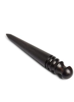 SYOSI Wood Leather Burnisher Tool, Tapered Edge Slicker Made of Ebony, Trimming Burnisher Creaser Wood Features for Burnishing Leather Projects of Various Thicknesses Sleek, Polished Leather Tool  - Image 2