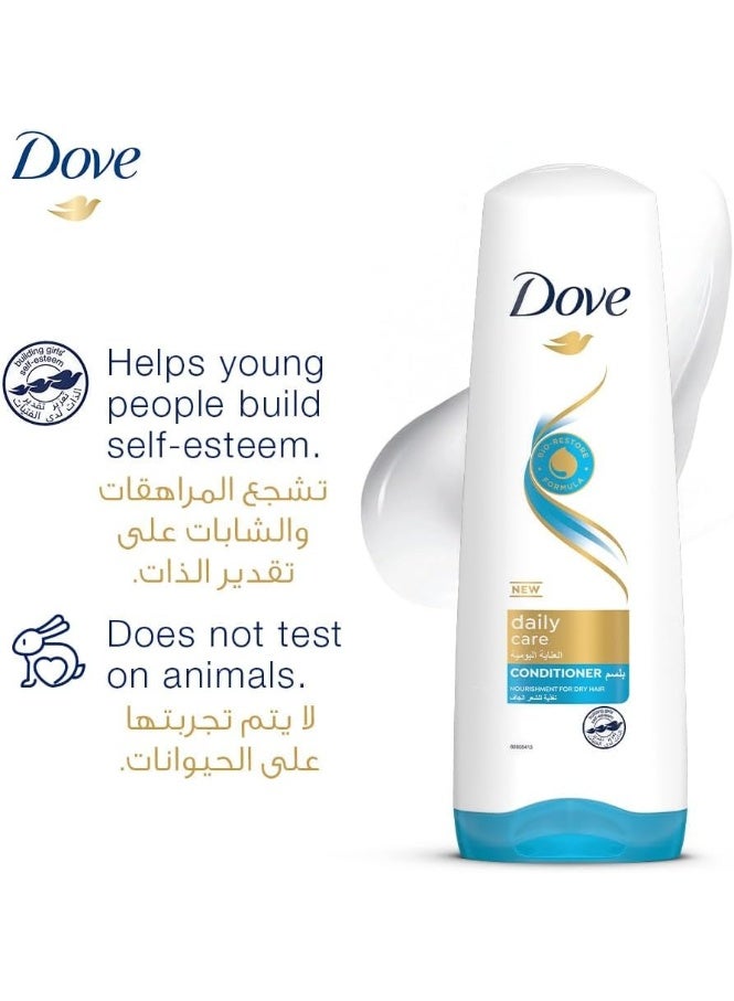 دوف بلسم دوف للشعر الجاف، عناية يومية مغذية لشعر أنعم بنسبة تصل إلى 100%*، 350 مل - Image 3