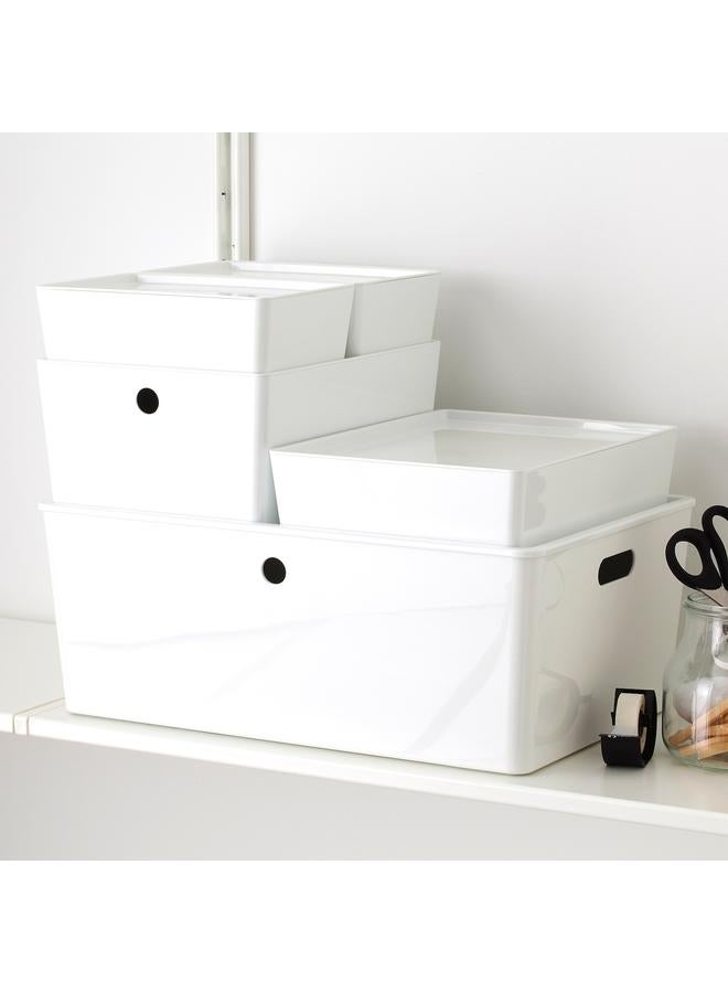 erorex Box With Lid, White, 26X35X15 Cm - Image 4