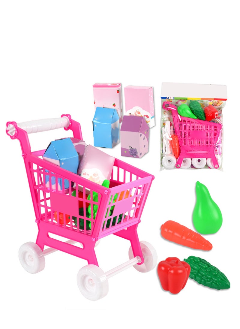 Velaurs 21PCS Shopping Cart Trolley Toy Set For Kids Role Play  - Image 1