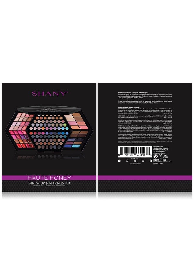 Shany Haute Honey Makeup Set Allinone Makeup Kit With 80 Eyeshadows 32 Lip Colors 6 Gel Eyeliners 4 Face Powders 4 Blushes And 4 Eyebrow Powders  - Image 3