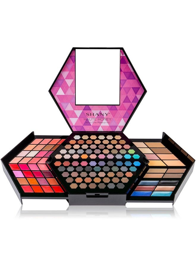 Shany Haute Honey Makeup Set Allinone Makeup Kit With 80 Eyeshadows 32 Lip Colors 6 Gel Eyeliners 4 Face Powders 4 Blushes And 4 Eyebrow Powders  - Image 5