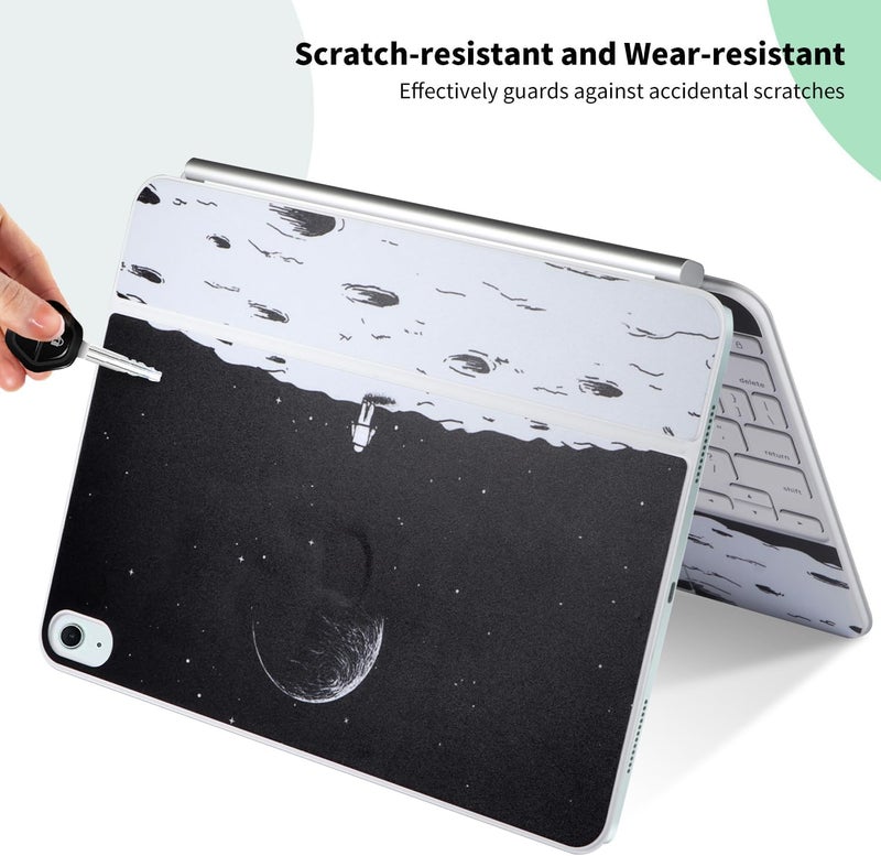 IMMOENUC Protective Skin Sticker for 2026 2025 iPad Air M4 M3 13-inch Magic Keyboard 3-Side ull Coverage Protective Vinyl Decals Self-Adhesive,Pre-Cut (Top/Bottom/Keyboard Panel)（Earth Pattern） - Image 3