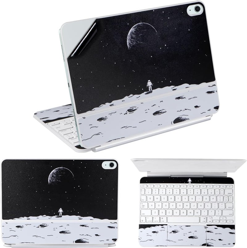 IMMOENUC Protective Skin Sticker for 2026 2025 iPad Air M4 M3 13-inch Magic Keyboard 3-Side ull Coverage Protective Vinyl Decals Self-Adhesive,Pre-Cut (Top/Bottom/Keyboard Panel)（Earth Pattern） - Image 1