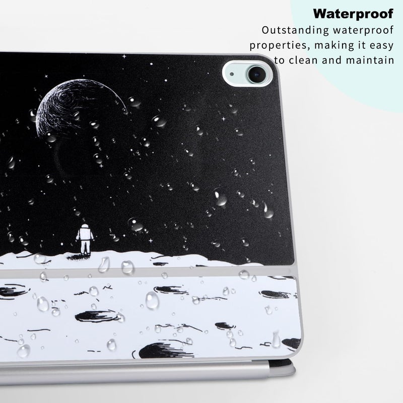 IMMOENUC Protective Skin Sticker for 2026 2025 iPad Air M4 M3 13-inch Magic Keyboard 3-Side ull Coverage Protective Vinyl Decals Self-Adhesive,Pre-Cut (Top/Bottom/Keyboard Panel)（Earth Pattern） - Image 5