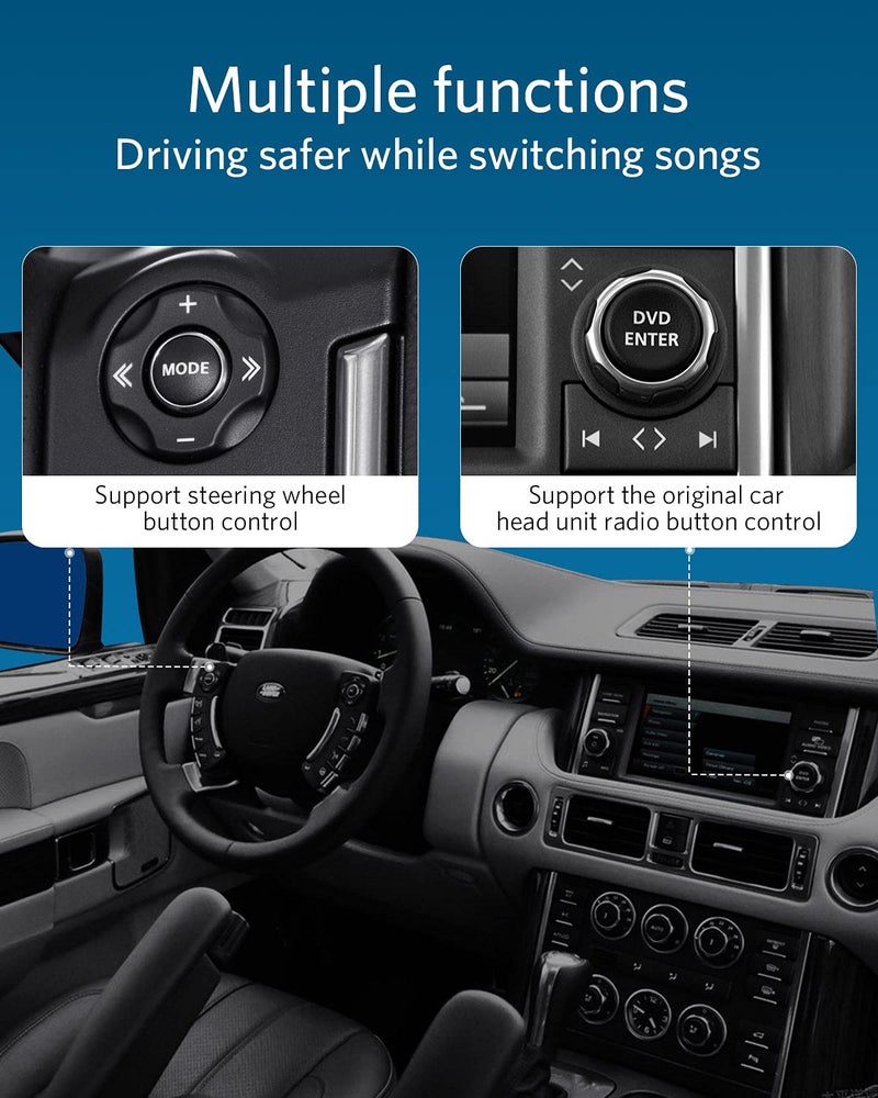 Invery Airdual Bluetooth 5.0 aptX-HD Adapter for Land Rover, Range Rover, Jaguar iPod iPhone Music Interface - Image 3