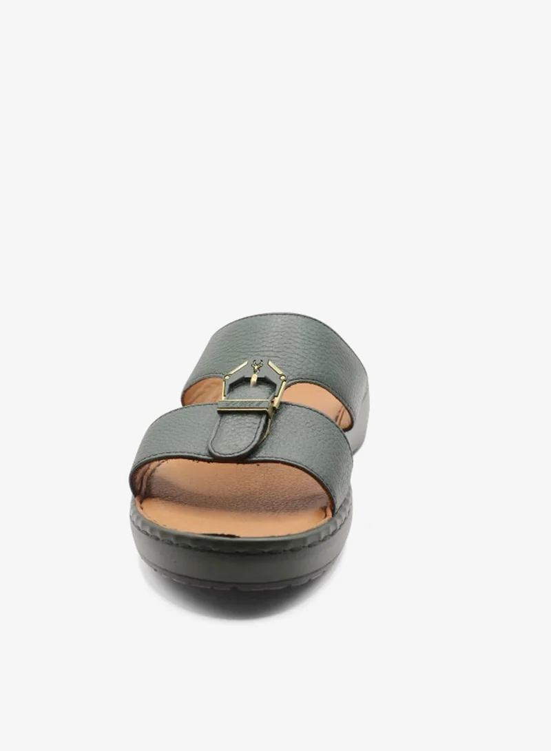 Al Reem Al Reem Z8028 Green Leather Men's Sandals