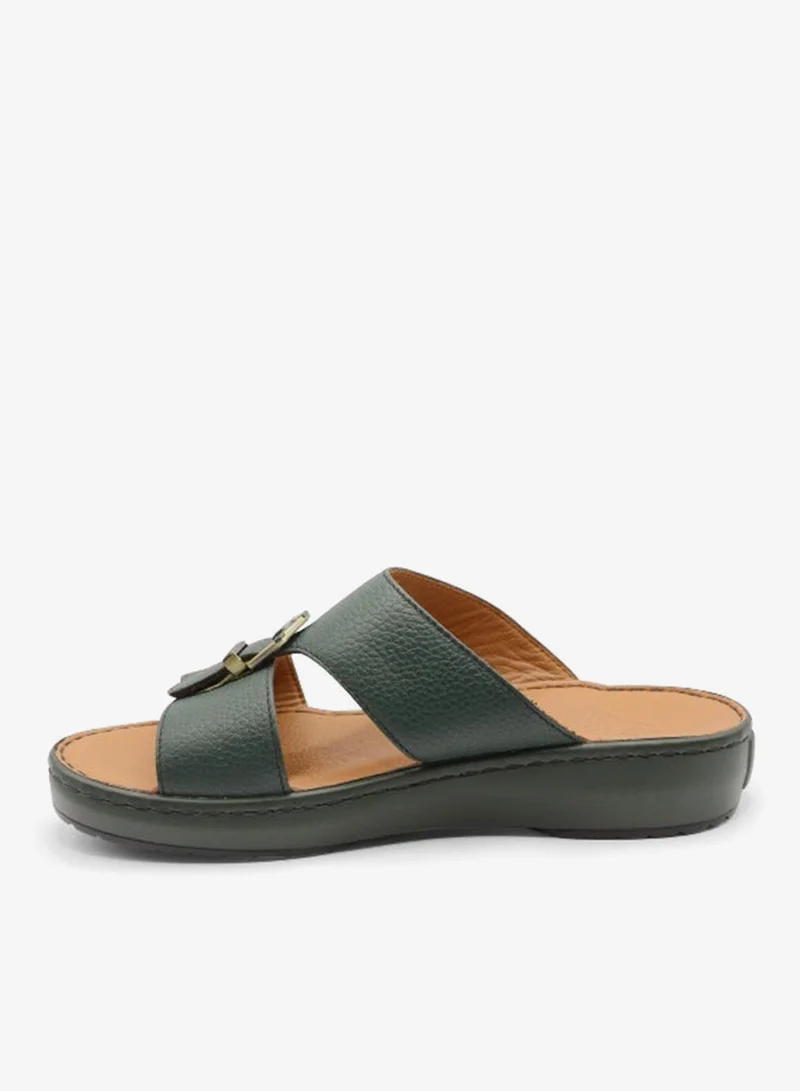 Al Reem Al Reem Z8028 Green Leather Men's Sandals