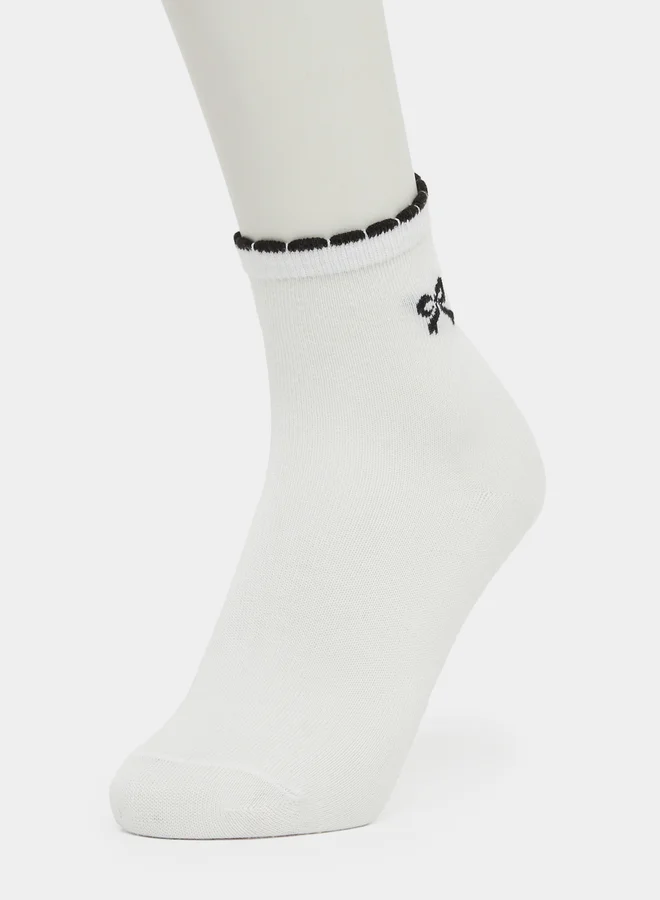 Styli Styli Set of 4 - Polka Dots Print Crew Socks
