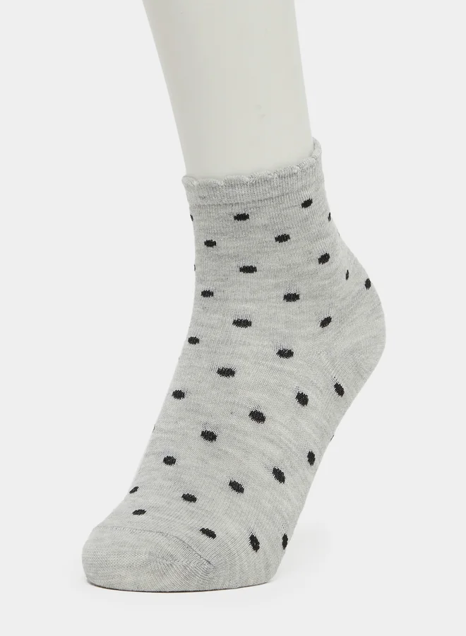 Styli Styli Set of 4 - Polka Dots Print Crew Socks