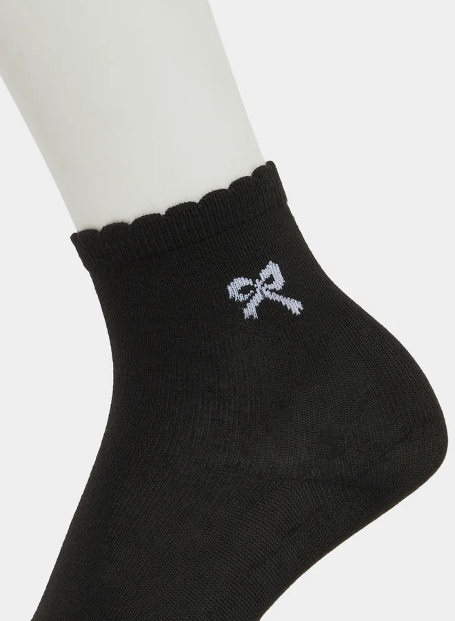 Styli Styli Set of 4 - Polka Dots Print Crew Socks