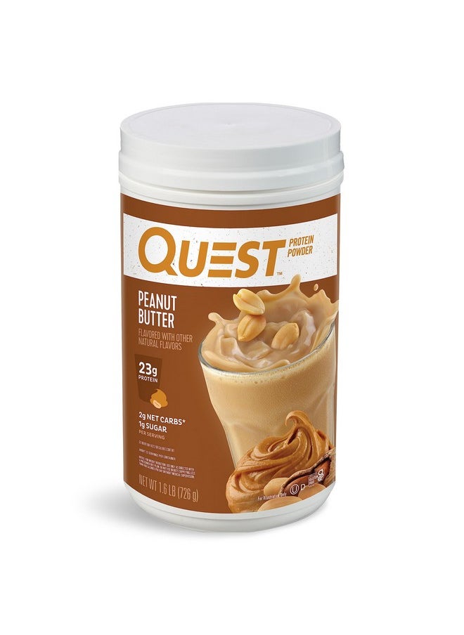 QUEST NUTRITION - Peanut Butter Protein Powder; 23G Protein; 1G Sugar; Low Carb; Gluten Free; 1.6 Pound; 23 Servings - Image 1