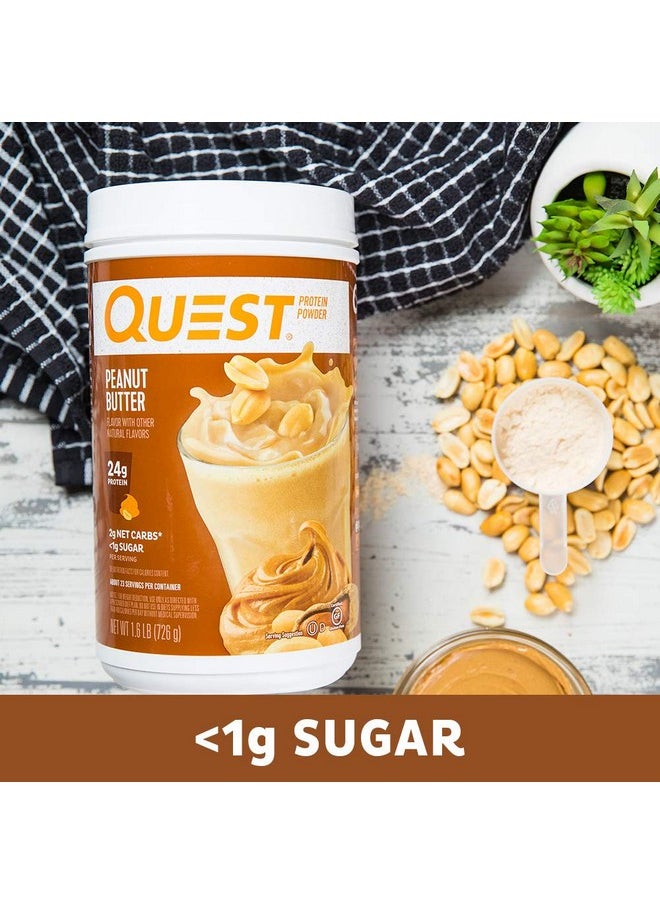 QUEST NUTRITION - Peanut Butter Protein Powder; 23G Protein; 1G Sugar; Low Carb; Gluten Free; 1.6 Pound; 23 Servings - Image 1
