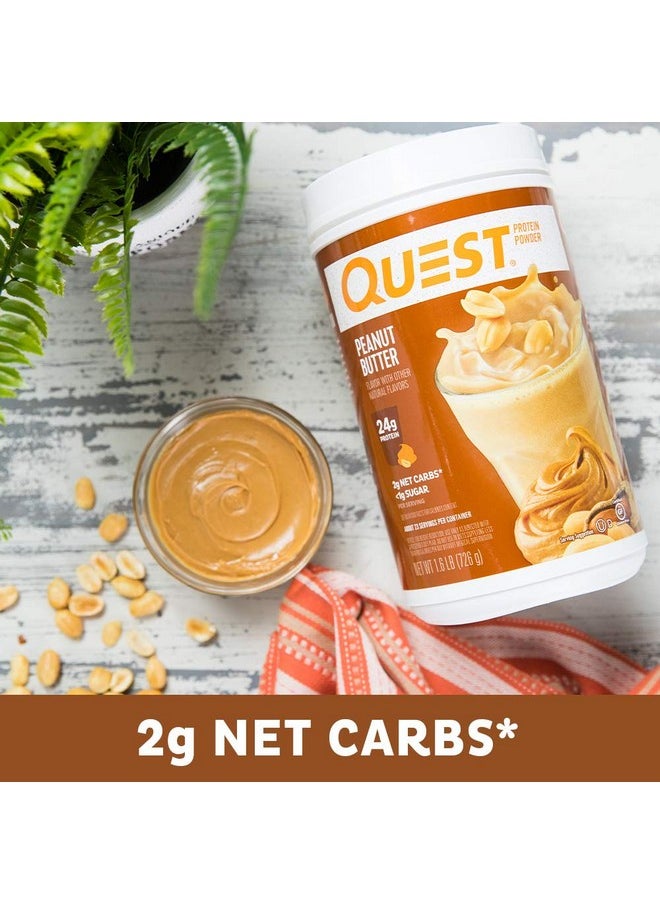 QUEST NUTRITION - Peanut Butter Protein Powder; 23G Protein; 1G Sugar; Low Carb; Gluten Free; 1.6 Pound; 23 Servings - Image 1