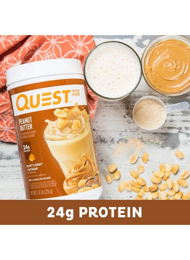 QUEST NUTRITION - Peanut Butter Protein Powder; 23G Protein; 1G Sugar; Low Carb; Gluten Free; 1.6 Pound; 23 Servings - Image 1