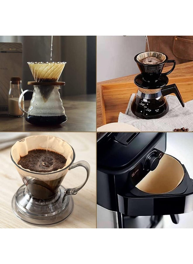 SKY-TOUCH - Coffee Filter 100 Count, V60 Coffee Paper Filter Unbleached Disposable Coffee Filter Paper for Pour Over and Drip Coffee Maker (2-4 Cups) - Image 1