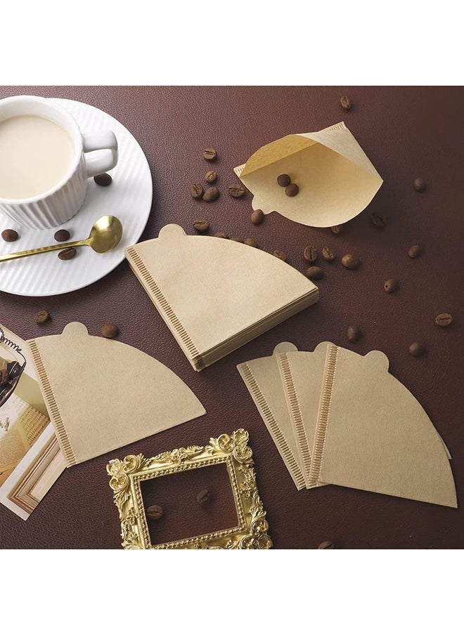 SKY-TOUCH - Coffee Filter 100 Count, V60 Coffee Paper Filter Unbleached Disposable Coffee Filter Paper for Pour Over and Drip Coffee Maker (2-4 Cups) - Image 1