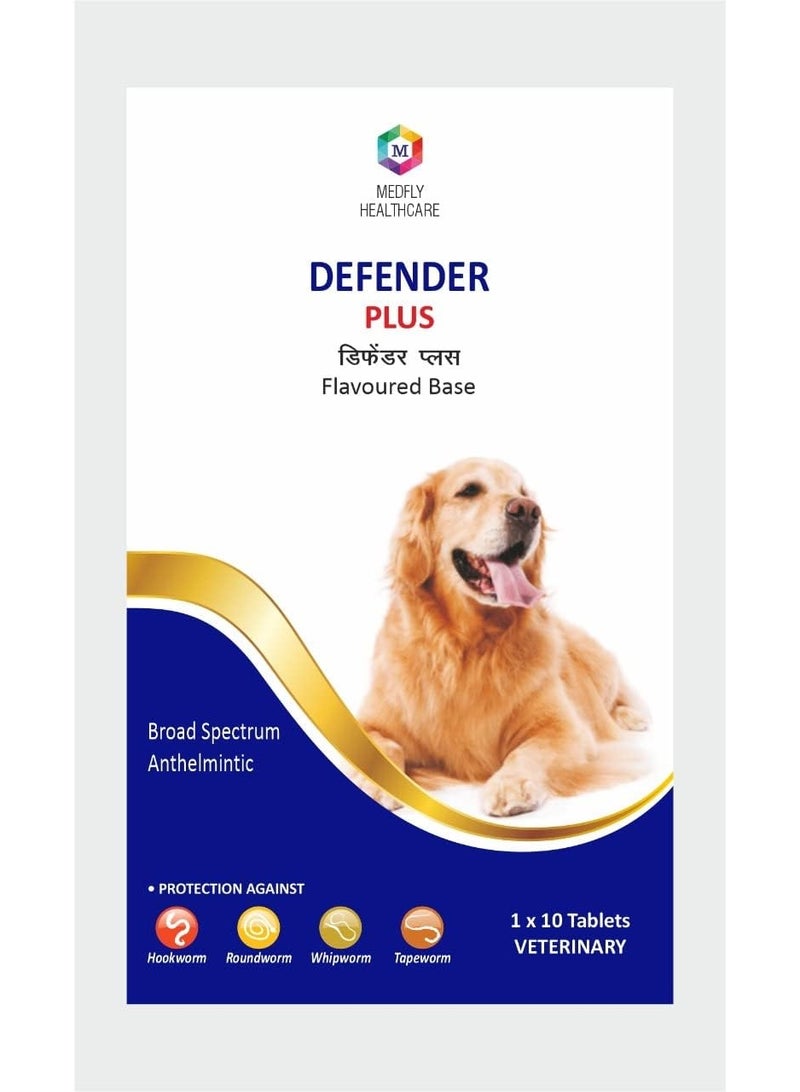Defender Plus Deworming Tablet for Dogs of All Life Stages (Pack of 1) | Natural & Herbal Ingredients | - Image 2
