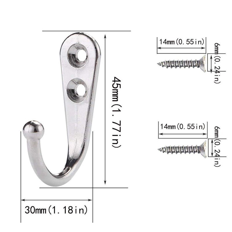 DIY Crafts Design # No 3, Pack Of 20 Pcs, Wall Mounted Single Robe Hooks with(Pack (Design # No 3, Pack Of 20 Pcs) - Image 4
