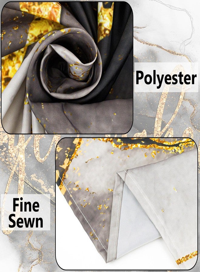 LB Get Naked Marble Shower Curtain,Black and Gold Marble Texture Shower Curtains for Bathroom 72x72 Inch Waterproof Fabric Curtains Set with Hooks - Image 4