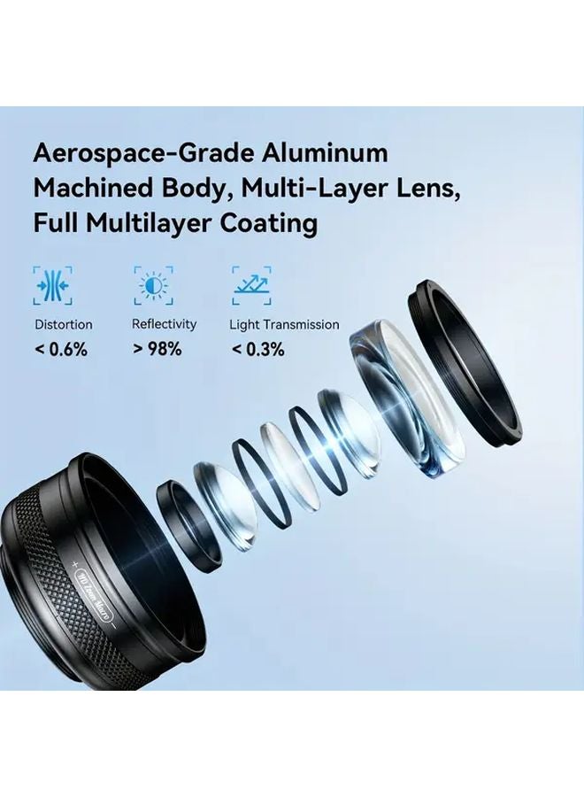 Apexel Black 10 20X Macro Lens With Light Kit For Iphone Smartphone Photography - Image 5