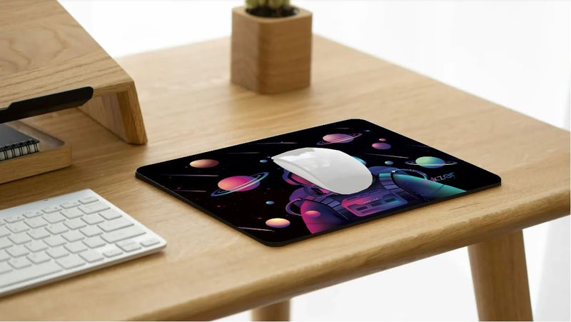 tuKZer Mouse pad with Non-Slip Rubber Base Desk Mat, Smooth Cloth Surface, Smooth Mouse Control, Speed and Precision Operation for Laser and Optical Mouse/Mice, Laptop, PC (238 X 200 mm-Astro Planet) - Image 5