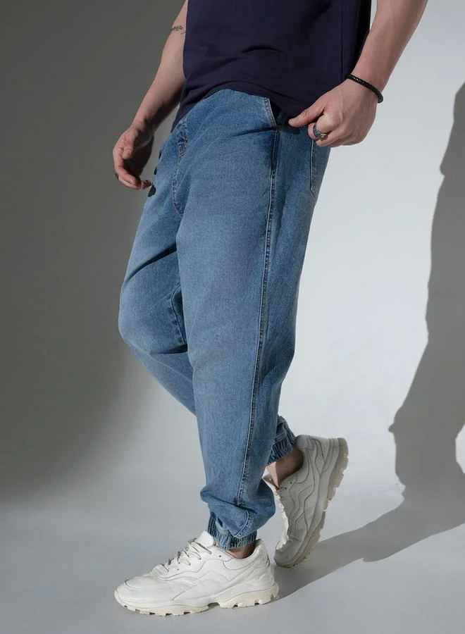 Hubberholme Hubberholme Mid Rise Regular Fit Faded Jeans