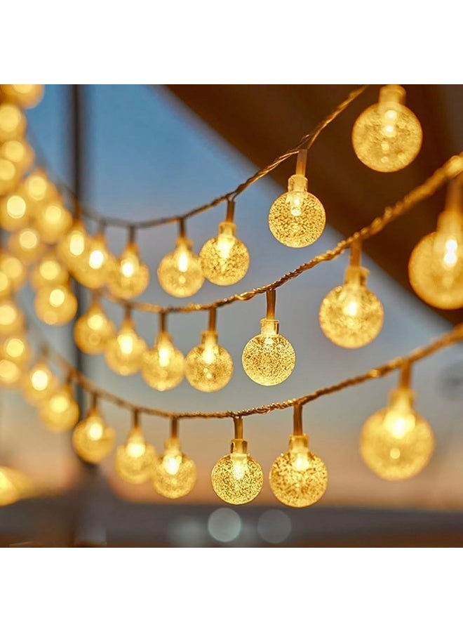 زينة رمضان فرع نور ليد مكون من 20قطعه كرة كبيره كريستال  اضاءه ورم - Image 1