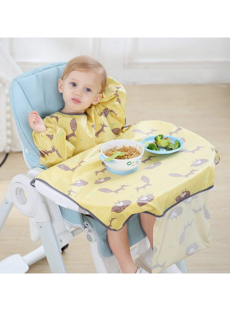 Waterproof Baby Weaning Bibs, Anti-Dirty Feeding Bibs for Mess-Free Eating, High Chair Shirt Bibs for Baby Weaning Essentials. Perfect for Mealtime Cleanup! - Image 4