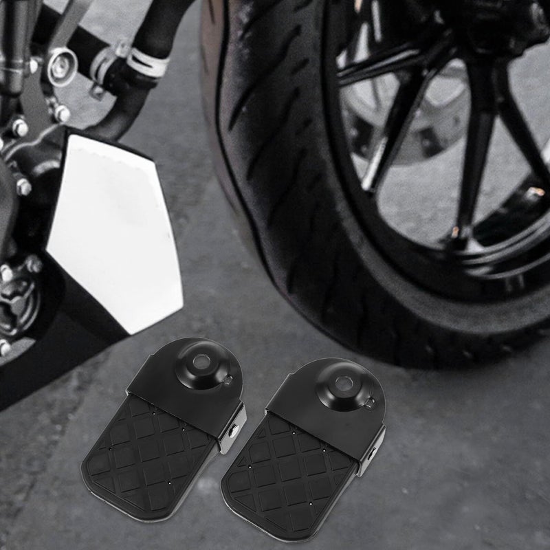 Gadpiparty Motorcycle ATV Folding Rear Passenger Foot Pegs Pedals Heavy Duty Non Slip Footrest For Electric Bikes Off Road Vehicles - Image 5