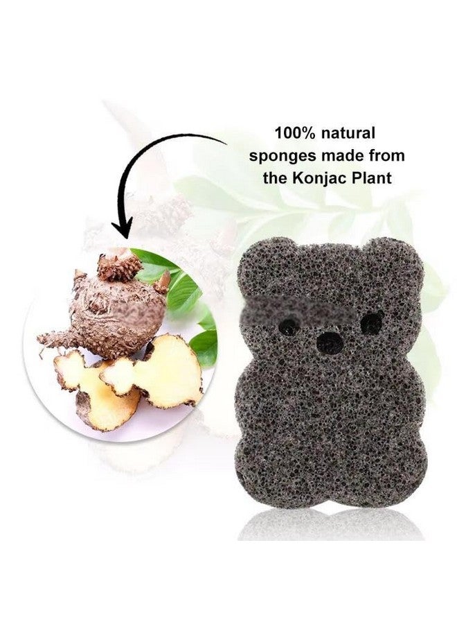 Baby Sponge for Bathing, Konjac Natural Organic Bath Sponge for Infants, Plant-Based, 3-Pack Bear Shape - Image 2