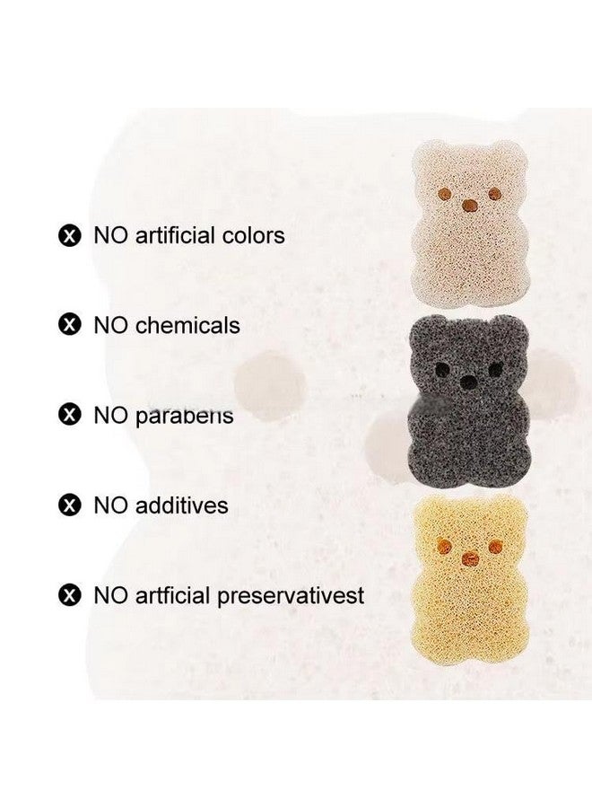 Baby Sponge for Bathing, Konjac Natural Organic Bath Sponge for Infants, Plant-Based, 3-Pack Bear Shape - Image 3
