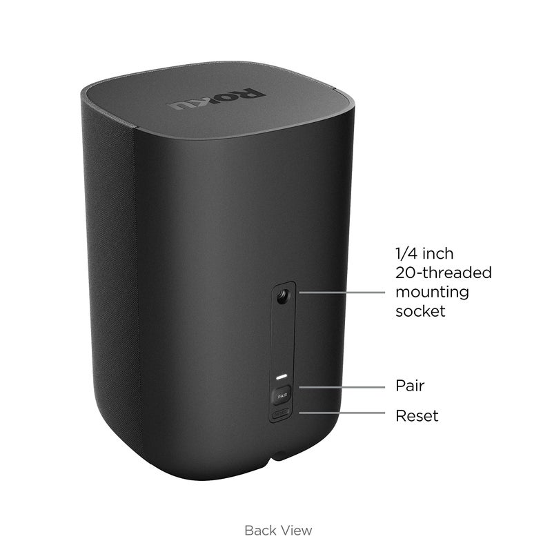 Roku Wireless Speakers - Set of 2 (Pack of 1) - Compatible with Roku TV, Streambar, and Streambar Pro (SE is not compatible) - Image 5
