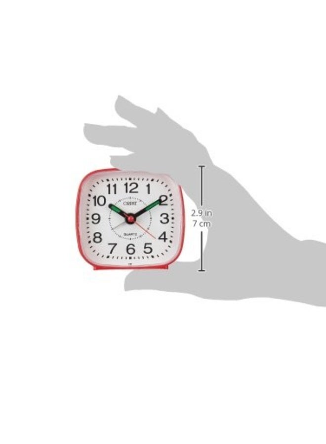 Ajanta Orpat Beep Alarm Analog Clock – Small Size (7.18 x 3.3 x 6.8 cm) – Classic Red – Loud Beep Alarm – Easy-to-Read Dial – Plastic Body - Image 3