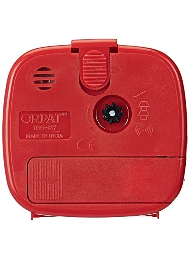 Ajanta Orpat Beep Alarm Analog Clock – Small Size (7.18 x 3.3 x 6.8 cm) – Classic Red – Loud Beep Alarm – Easy-to-Read Dial – Plastic Body - Image 2