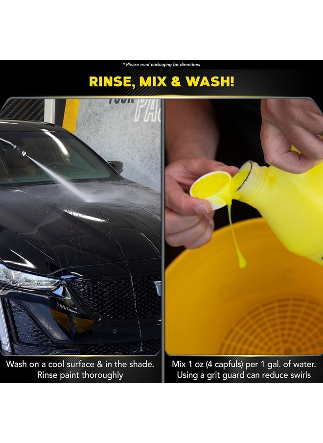 Meguiar's Ultimate Wash and Wax, Car Wash and Wax Cleans and Shines in One Step, Wash, Shine, and Protect with an Enhanced pH Neutral Car Paint Cleaner, 1 Gallon, 128 Fl Oz (Pack of 1)  - Image 4