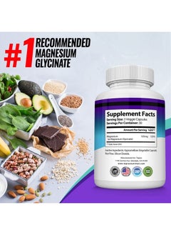 Toplux Magnesium Glycinate Complex 525 mg High Absorption 100% DV Chelated - Formulated for Recovery, Maximum Bioavailability Vegan for Men Women, 90 Capsules, Toplux  - Image 5