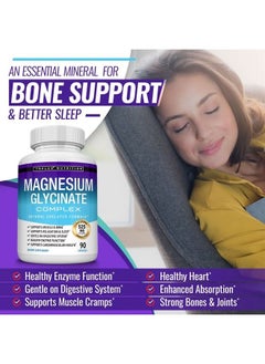 Toplux Magnesium Glycinate Complex 525 mg High Absorption 100% DV Chelated - Formulated for Recovery, Maximum Bioavailability Vegan for Men Women, 90 Capsules, Toplux  - Image 3
