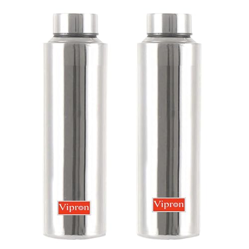 Vipron Vone Stainless Steel Water Bottle, Fridge Bottle Set of 2 pcs, Size: 1 Litre (pack of 2) - Image 1