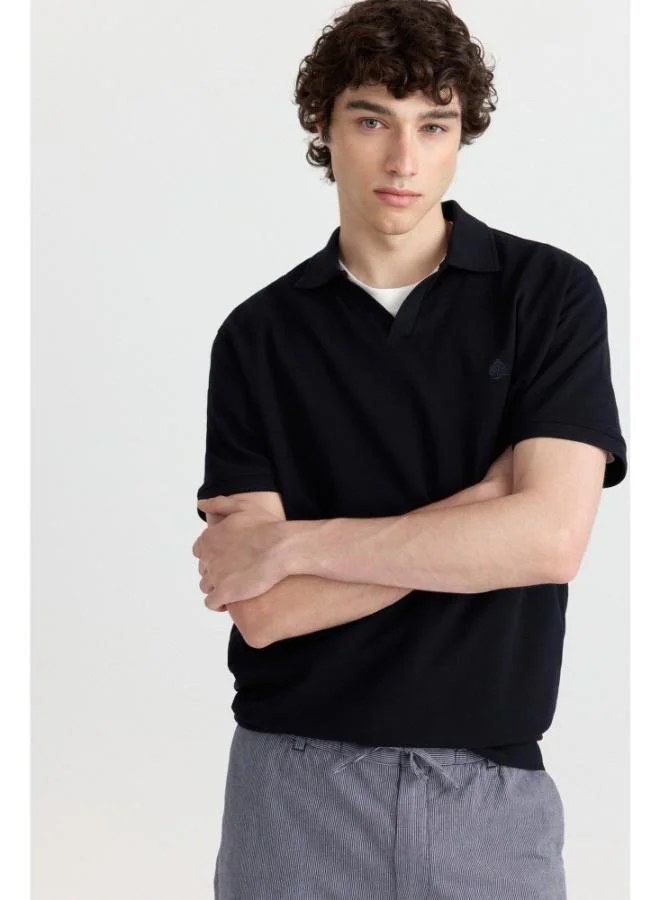 Springfield Regular fit resort collar polo shirt