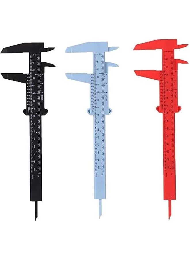 Generic 3pcs Plastic Vernier Caliper Tool Ruler Plastic Measuring Analysis Instruments Mini  - Image 1