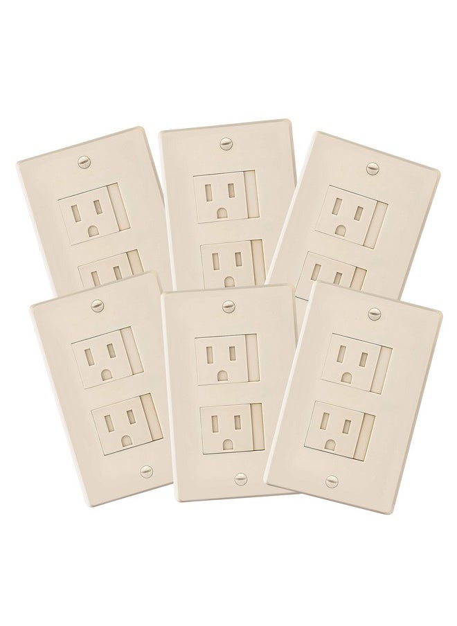 Safety Innovations Vations Selfclosing (2 Screw) Decora Outlet Covers An Alternative To Wall Socket Plugs For Child Proofing Outlets (Beige)  - Image 2