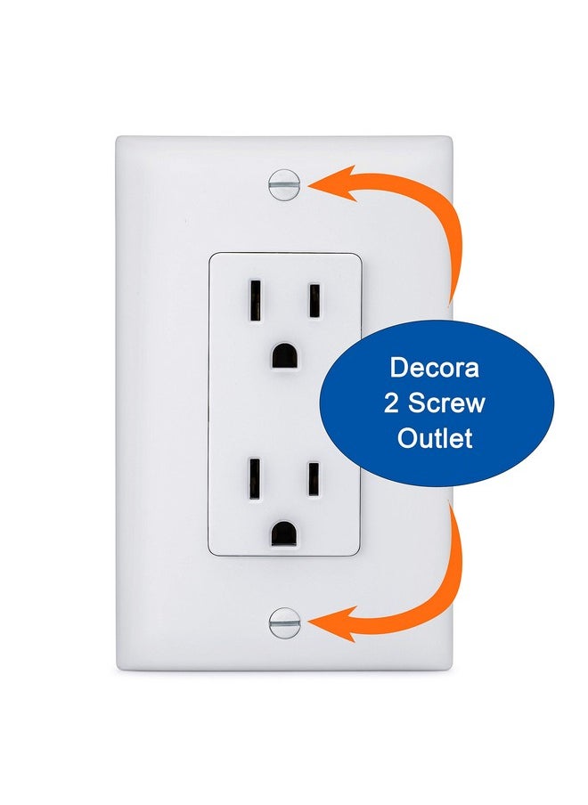 Safety Innovations Vations Selfclosing (2 Screw) Decora Outlet Covers An Alternative To Wall Socket Plugs For Child Proofing Outlets (Beige)  - Image 4