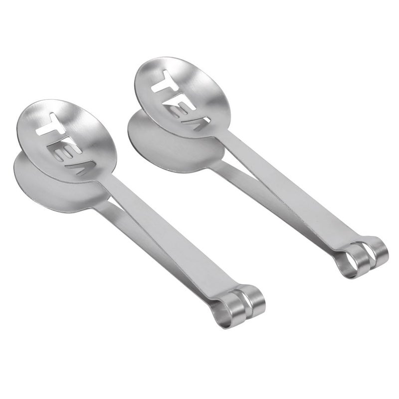 12CM Tea Bag Squeezer Lightweight Stainless Steel Teabag Tongs Squeezer Strainer Grip for Loosing Leaf Gripping Sugar Kitchen Gadgets Tea Clip