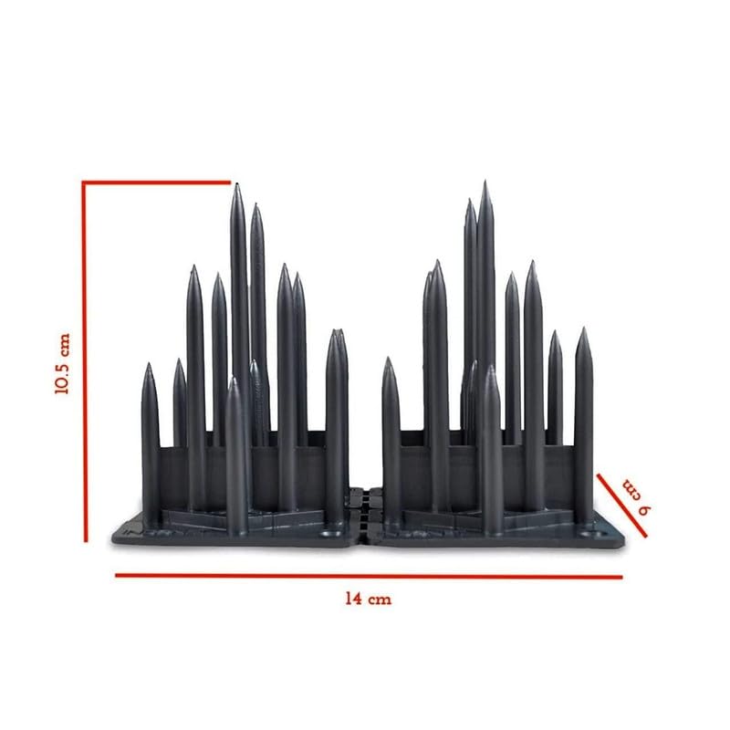 Evafly Birds Spike for Pigeon | Pack 40 Strong Uv Treated Unbreakable Spikes| Uses at AC Cabinate Windows Railing - Grey (Cover 10 Feet) - Image 2