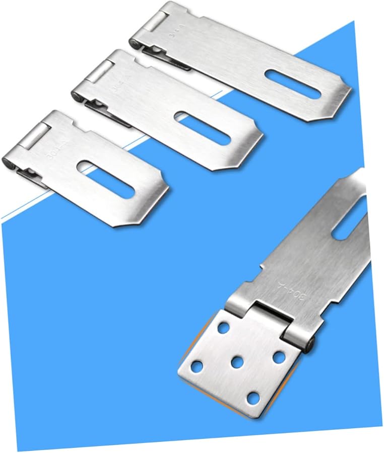 Stainless Steel 4 Inch Lock Plate Padlock Hasp Latch for Cabinet Doors - Image 5