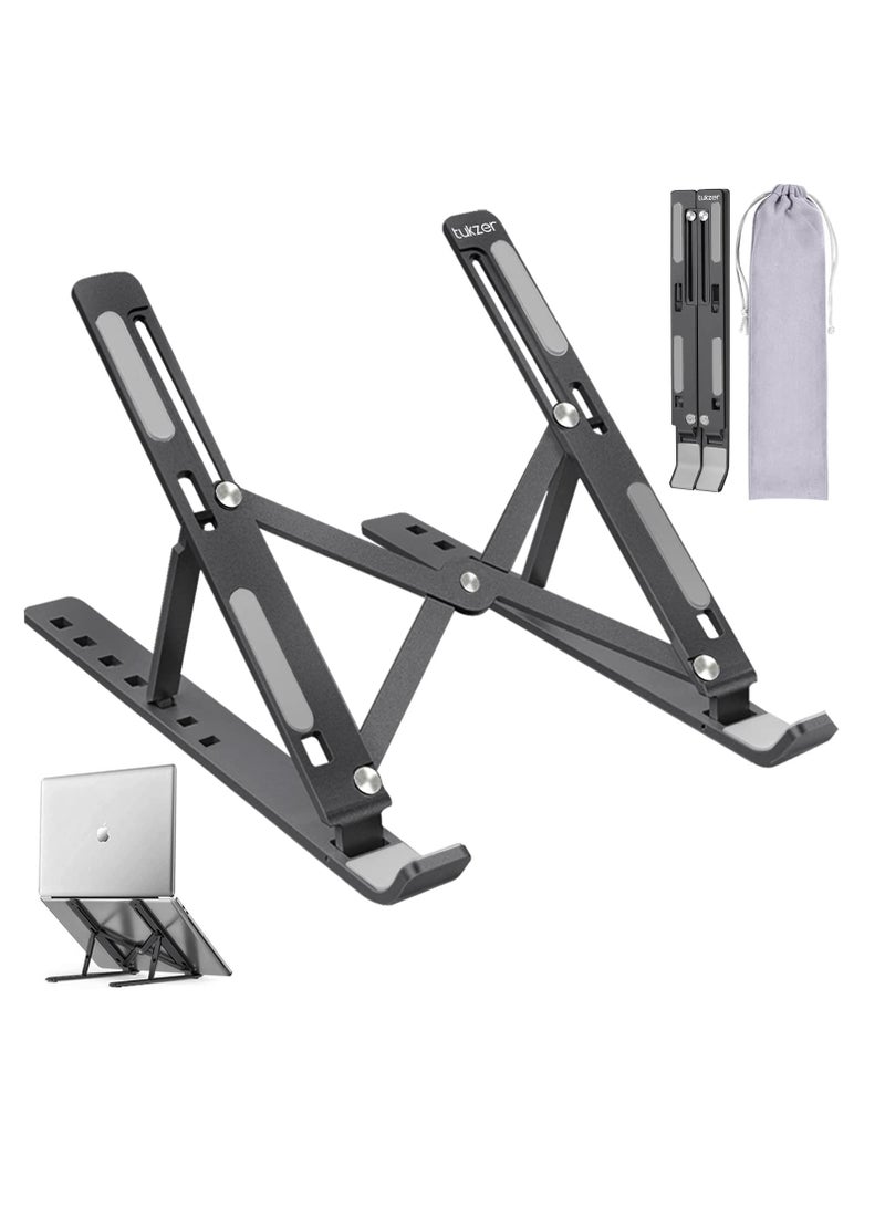 ستاند لابتوب معدني قابل للطي والتعديل – حامل محمول لابتوب وتابلت مع حقيبة للتخزين
