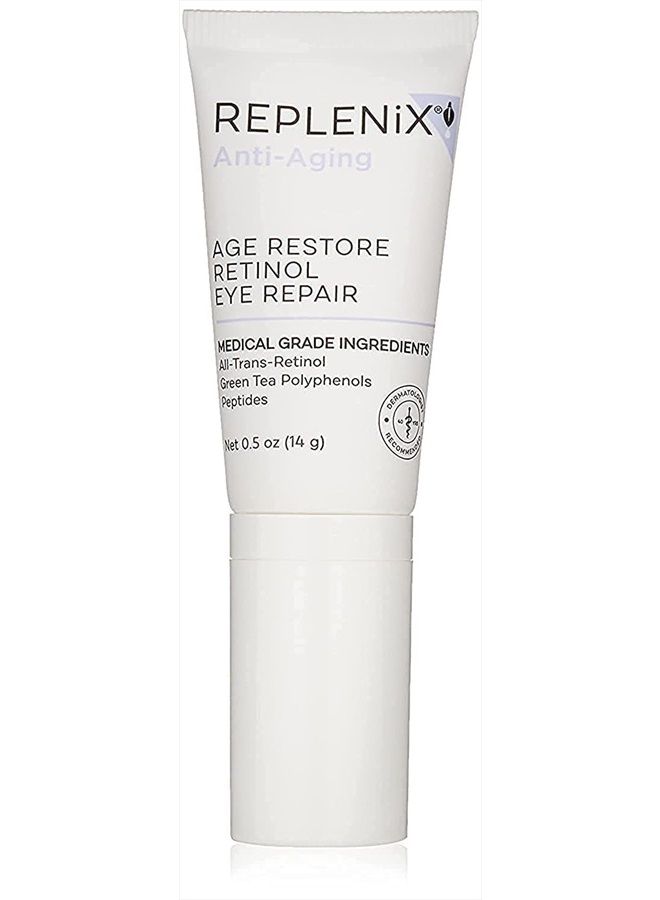 Replenix Anti-Wrinkle Retinol Eye Repair -Anti Aging Eye Cream for Dark Circles, Bags, and Fine Lines. Medical Grade Anti-Aging Treatment, 0.5 oz - Image 1