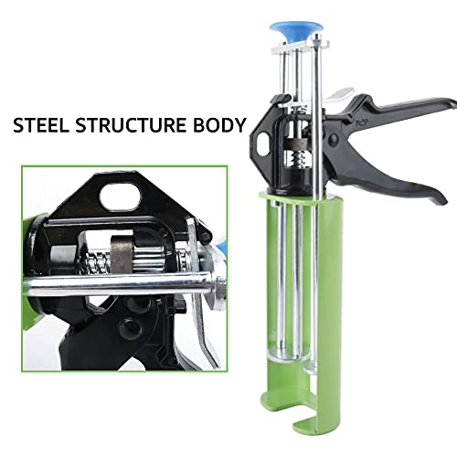 CJGQ Epoxy Gun 200 mL/6.75 fl oz (2:1 Mix Ratio) Dual Component Adhesive Cartridge Applicator Manual, Panel Bond Gun for 08115-08116 （Vitality Green） - Image 3